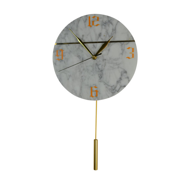 Three Star Marble Wall Clock Wayfair